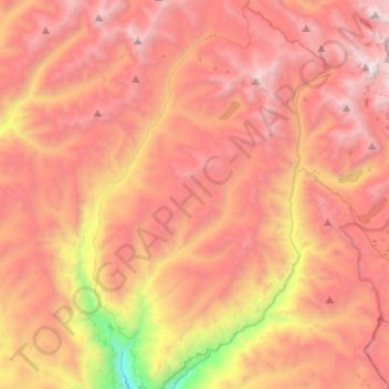Mapa topográfico San Juan de Tantaranche, altitud, relieve