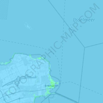 Mapa topográfico Enkhuizen, altitud, relieve