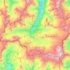 Mapa topográfico Zermatt, altitud, relieve