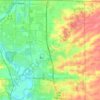 Mapa topográfico Roscoe Township, altitud, relieve