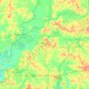 Mapa topográfico Gibson County, altitud, relieve