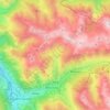 Mapa topográfico Sers, altitud, relieve