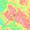 Mapa topográfico Gros Ventre Wilderness Area, altitud, relieve