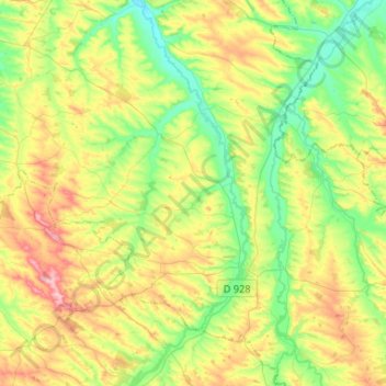 Mapa topográfico 32120, altitud, relieve