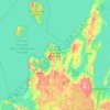 Mapa topográfico Sleeping Bear Dunes National Lakeshore, altitud, relieve