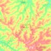 Mapa topográfico Bebedouro, altitud, relieve