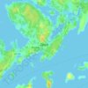Mapa topográfico Djurö, altitud, relieve
