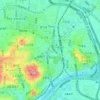 Mapa topográfico 행당1동, altitud, relieve