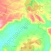 Mapa topográfico Romanillos de Atienza, altitud, relieve