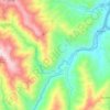 Mapa topográfico Peñalisa, altitud, relieve