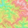 Mapa topográfico Gandoh, altitud, relieve