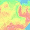 Mapa topográfico Лена, altitud, relieve