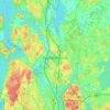 Mapa topográfico Upplands Väsby kommun, altitud, relieve