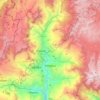 Mapa topográfico Fómeque, altitud, relieve