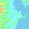 Mapa topográfico Barra do Ribeiro, altitud, relieve