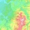 Mapa topográfico Los Andes Sotomayor, altitud, relieve