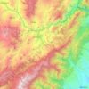 Mapa topográfico Gachalá, altitud, relieve