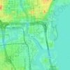 Mapa topográfico Historic Third Ward, altitud, relieve