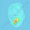 Mapa topográfico Gili Trawangan, altitud, relieve