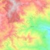 Mapa topográfico Güintar, altitud, relieve