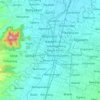 Mapa topográfico Kota Kediri, altitud, relieve