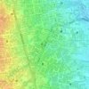 Mapa topográfico Simón Bolívar, altitud, relieve