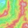 Mapa topográfico Châteauneuf-de-Bordette, altitud, relieve