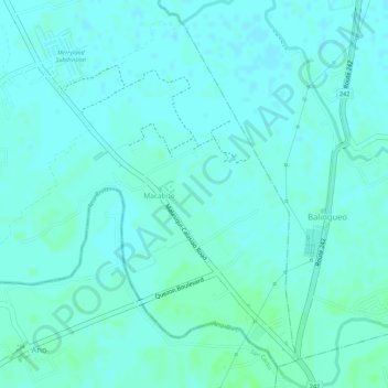 Mapa topográfico Macabito, altitud, relieve