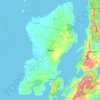 Mapa topográfico Muna, altitud, relieve