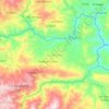 Mapa topográfico Chuarrancho, altitud, relieve