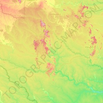 Mapa topográfico Solano, altitud, relieve
