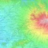 Mapa topográfico Goicoechea, altitud, relieve