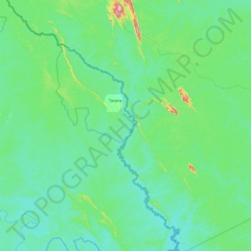 Mapa topográfico Taraira, altitud, relieve
