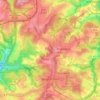 Mapa topográfico Gemarkung Bergisch Born, altitud, relieve