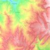 Mapa topográfico El Cocuy, altitud, relieve