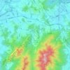 Mapa topográfico 관악구, altitud, relieve