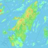 Mapa topográfico Ornö, altitud, relieve