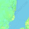 Mapa topográfico Salvaterra, altitud, relieve
