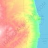 Mapa topográfico Sierra Grande, altitud, relieve