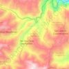 Mapa topográfico San Francisco Huehuetlán, altitud, relieve