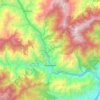 Mapa topográfico Guayabetal, altitud, relieve