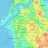 Mapa topográfico City of Fremantle, altitud, relieve