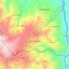 Mapa topográfico Caramanta, altitud, relieve
