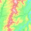 Mapa topográfico Risaralda, altitud, relieve
