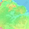 Mapa topográfico Río Amazonas, altitud, relieve