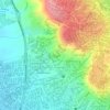 Mapa topográfico El Rubí, altitud, relieve