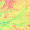 Mapa topográfico Loir-et-Cher, altitud, relieve