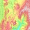 Mapa topográfico La Calera, altitud, relieve