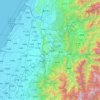 Mapa topográfico Condado de Nantou, altitud, relieve