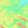 Mapa topográfico Urbino, altitud, relieve